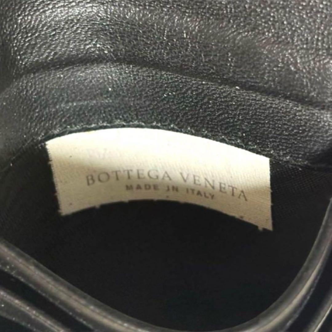ボッテガヴェネタ　折り財布　レザー　ブラック　イントレチャート　ラウンドジップ