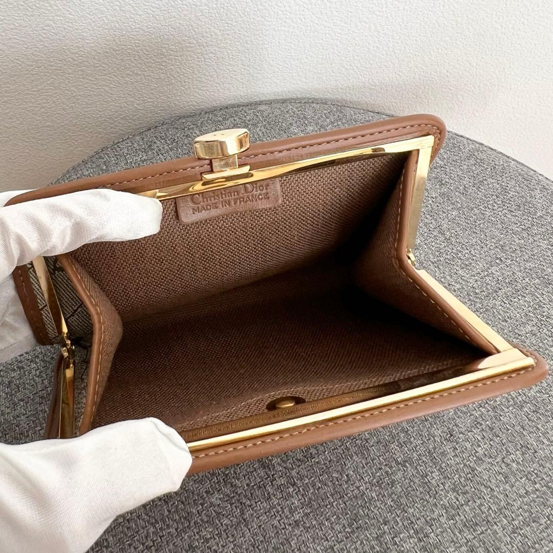 クリスチャンディオール ヴィンテージ ハニカム柄 キャンバス ケース 財布