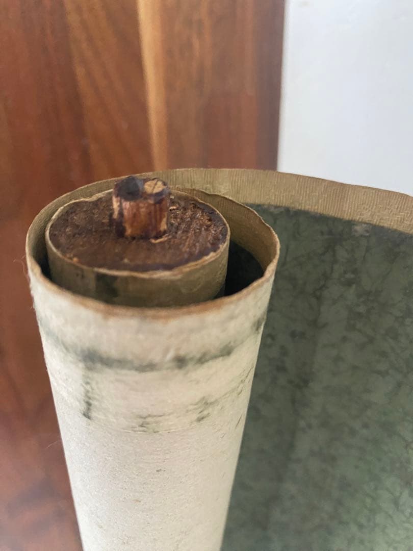 大迫力　岡本秀香　霊松ノ図　松の絵　水墨画 掛軸　日本画　大正番付作家