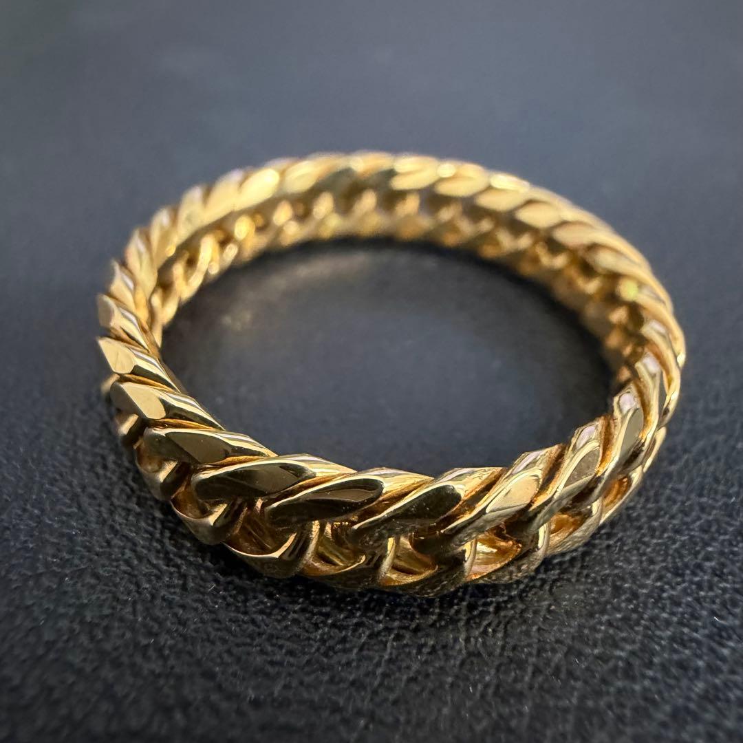 (C010902) K18リング 約27号 喜平デザイン 18金YG