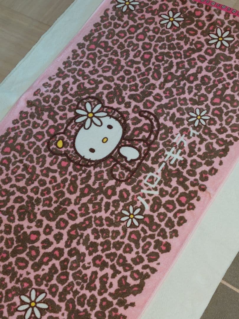 d*9様 激レア　1998年　ヒョウ柄 サンリオ　ハローキティ バスタオル　Vi