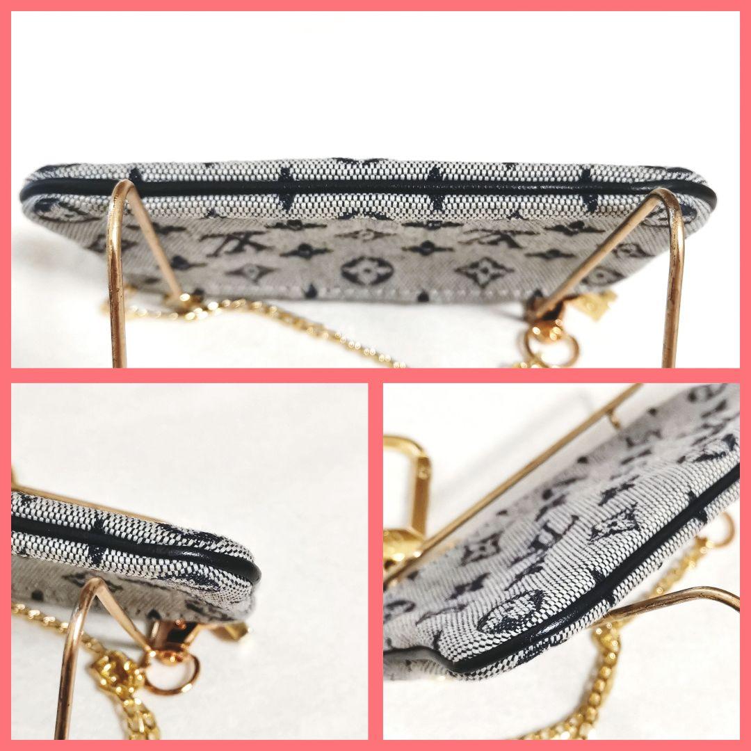 【美品】ルイヴィトン モノグラムミニポシェットM92238キーケース新品チェーン