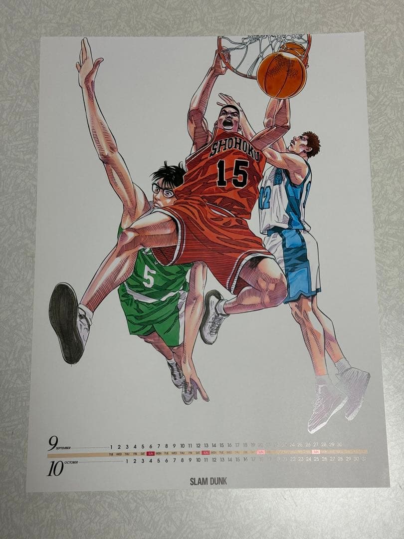 SLAM DUNK スラムダンク カレンダー 1998 学習机 マット キャラクター