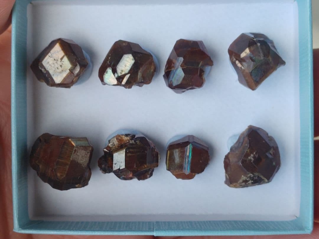 最終値下げ 奈良県天川村 ｎ面の美しいレインボーガーネット ８点