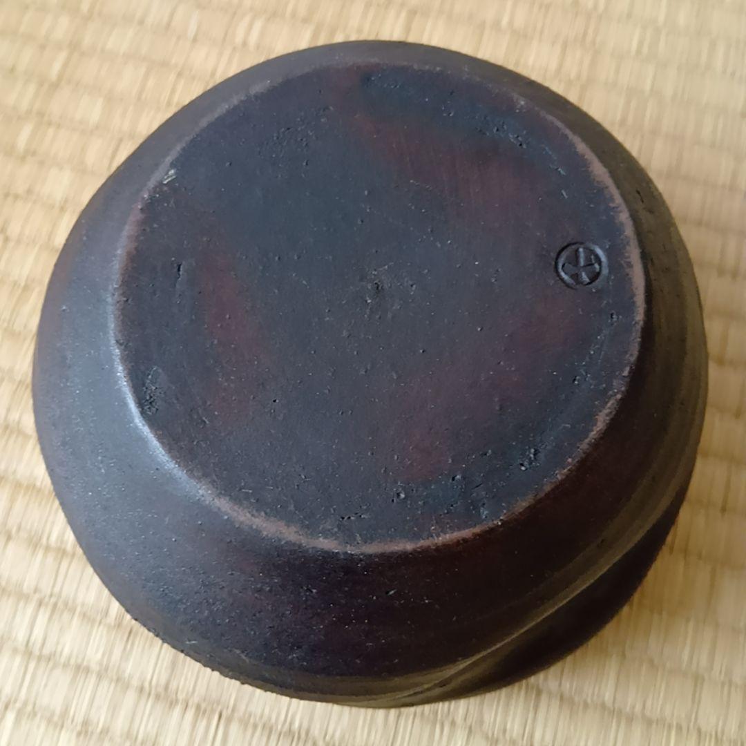 黒薩摩 丸十印 江戸末期〜明治初期 煎茶鉢／小鉢 骨董品 古
