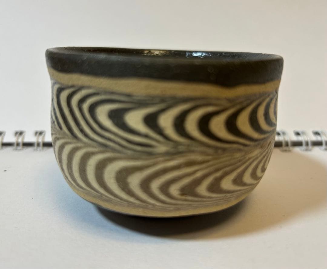 練込ぐい呑　親子三人揃