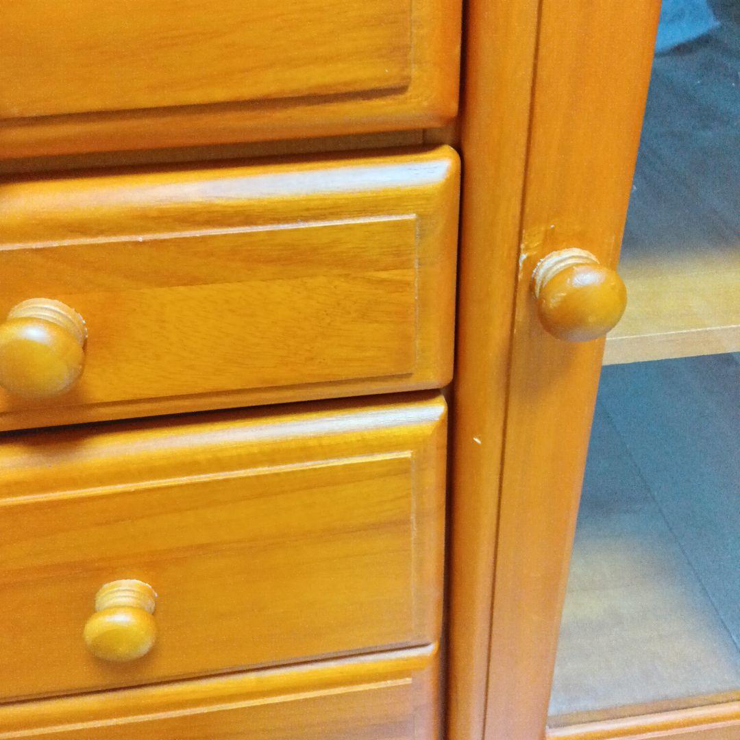 け*ん様 木製電話台 マルチFAXラック/リビングチェスト キャスター付