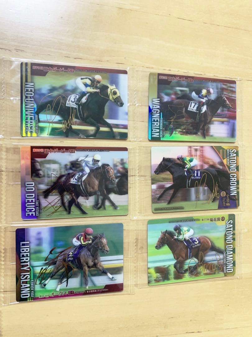 第1弾（第1R）サラブレッドホースコレクション　サイン８枚　リバティアイランド他