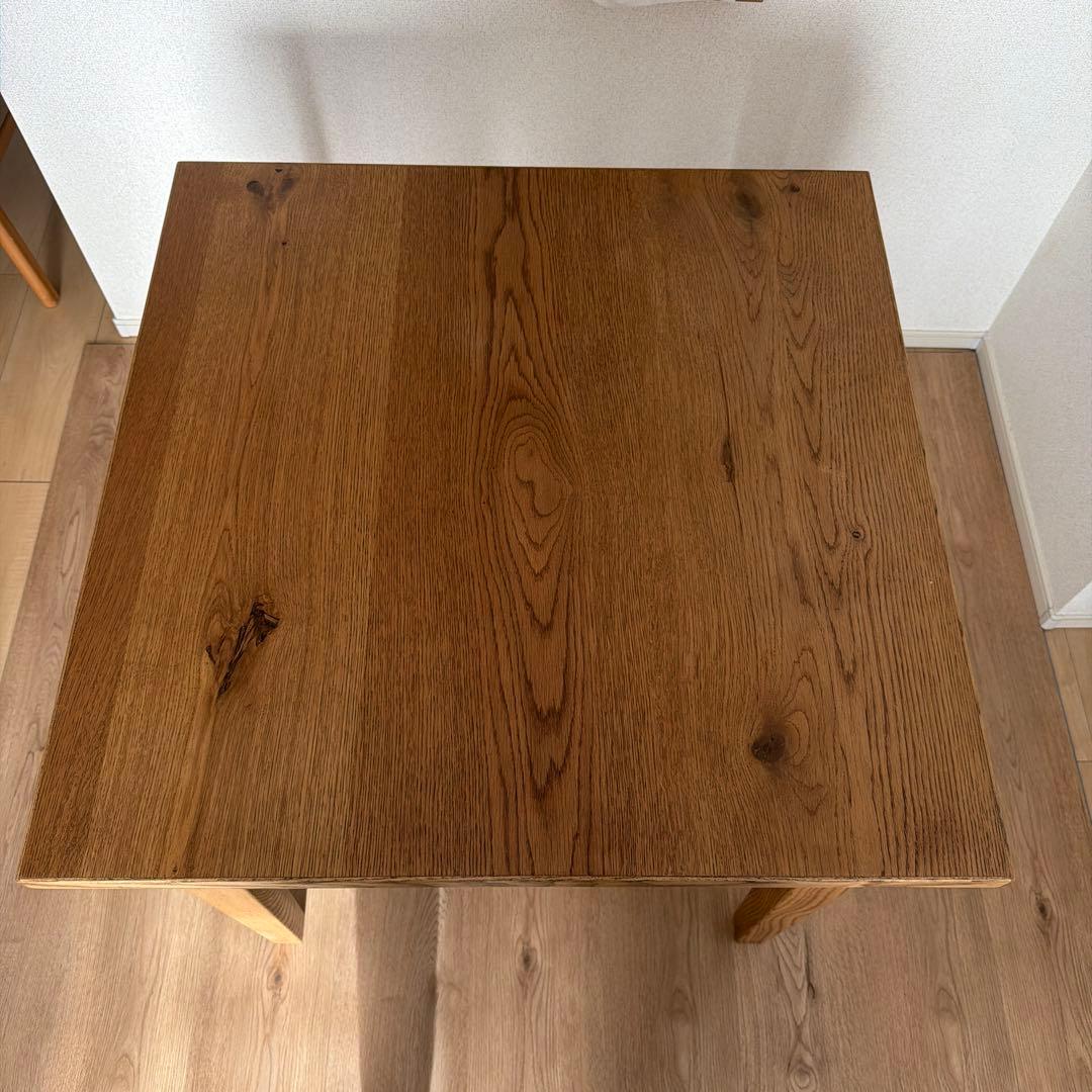 超美品！最終お値下げ！ダイニングテーブル 75cm アッシュ材 引き出し付き ！