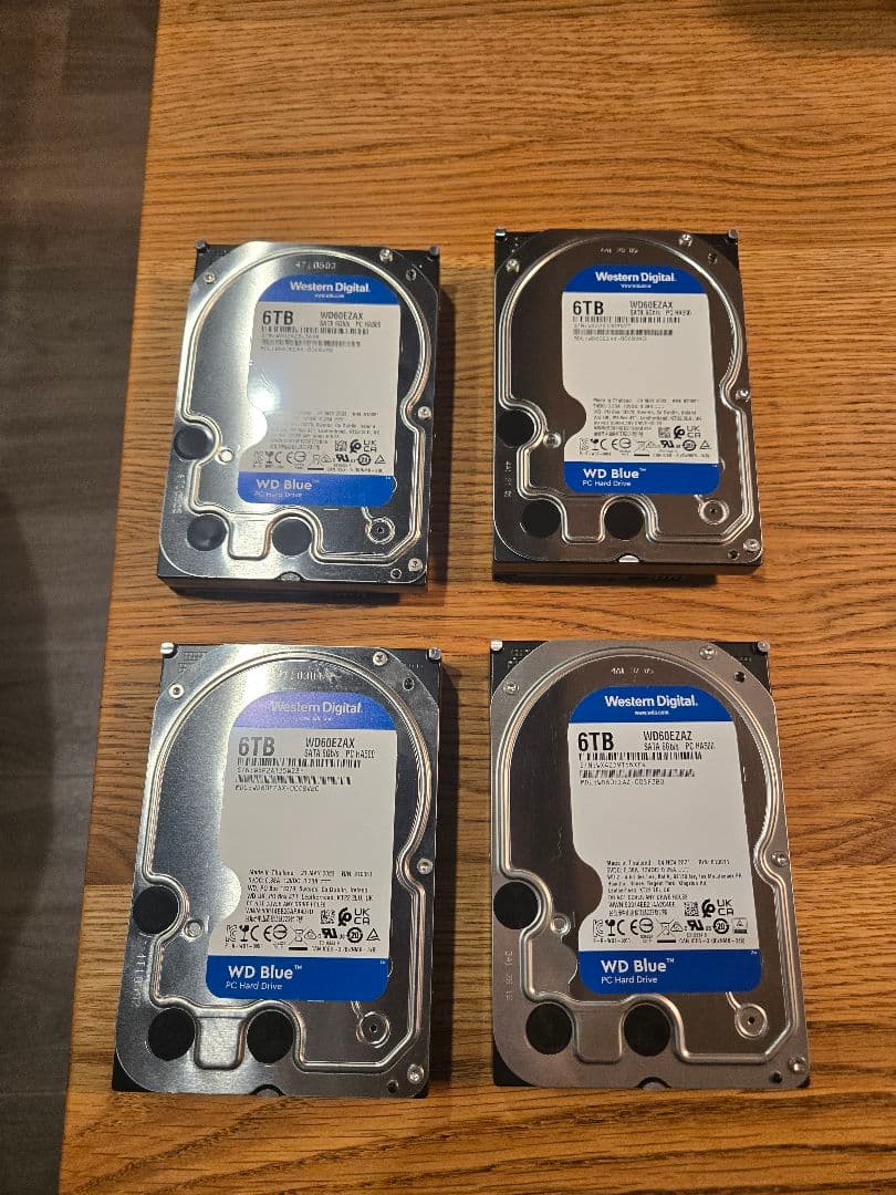 Western Digital WD Blue 6TB HDD 4台セットWD Blue 6TB HDD×4台