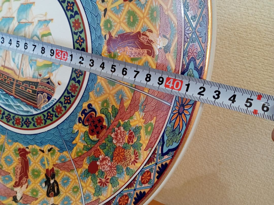 ◆昭和レトロ◆ オランダ舟 13号 42cm 大皿 飾り皿