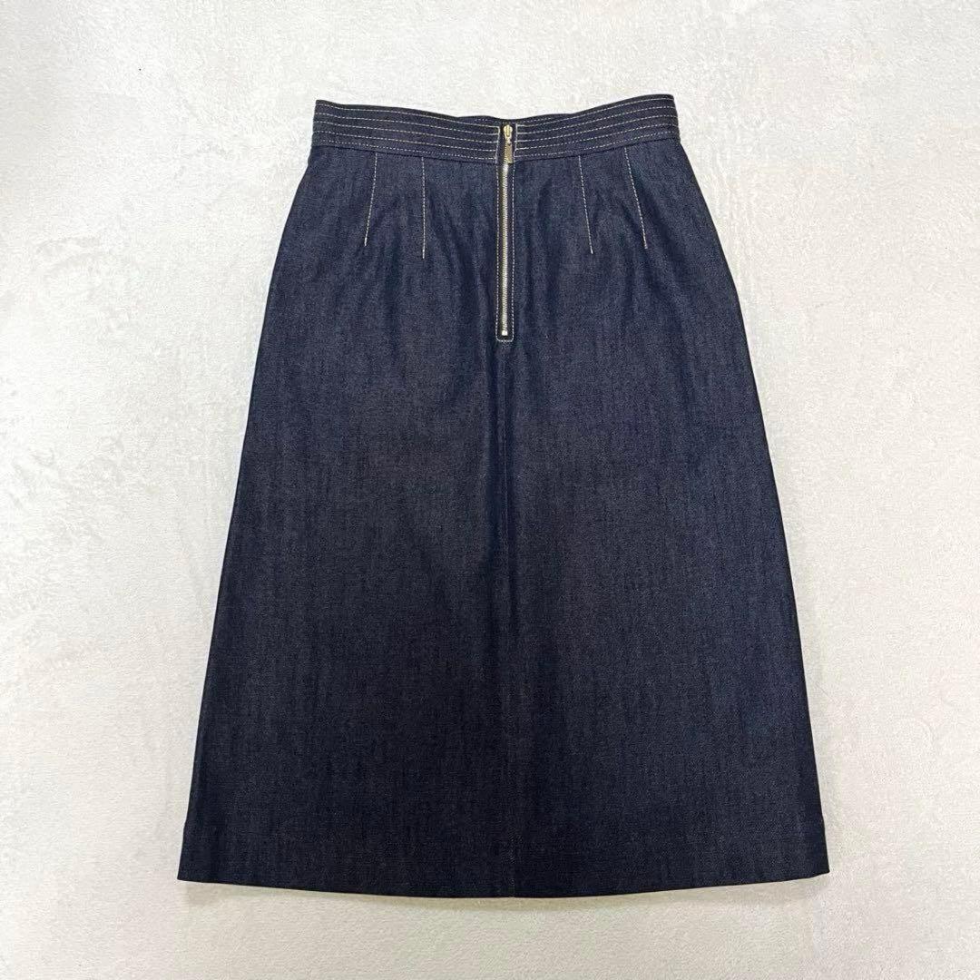 【新品】ANAYI シルク混 デニムライクタック スカート 36 アナイ