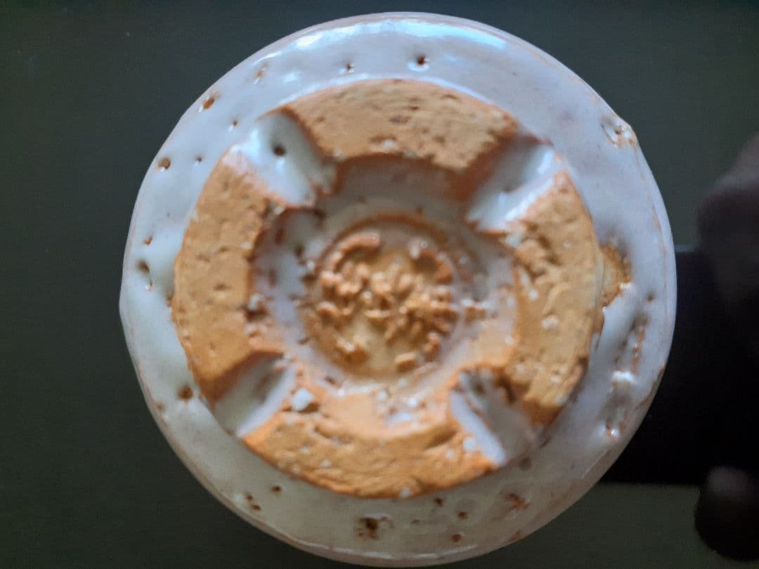 萩焼　１３代　十三代　田原　陶兵衛　窯変　皮鯨ぐい吞み　共箱　共布　栞　本人造