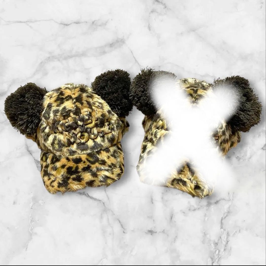 ディズニー ヒョウ柄 ポンポン 帽子 キャップ レオパード 二個 セット