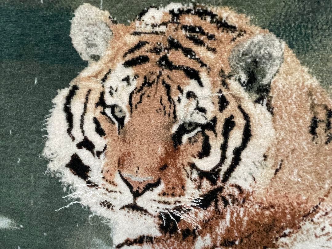 ペルシャ絨毯 手織り絵画絨毯 鑑定書付き フレーム付き 美術品