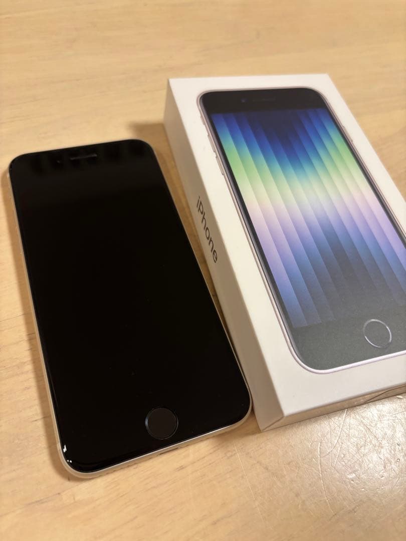 iPhone SE3 64GB スターライト 85% 背面傷大 機能不良無し iPhone SE (第3