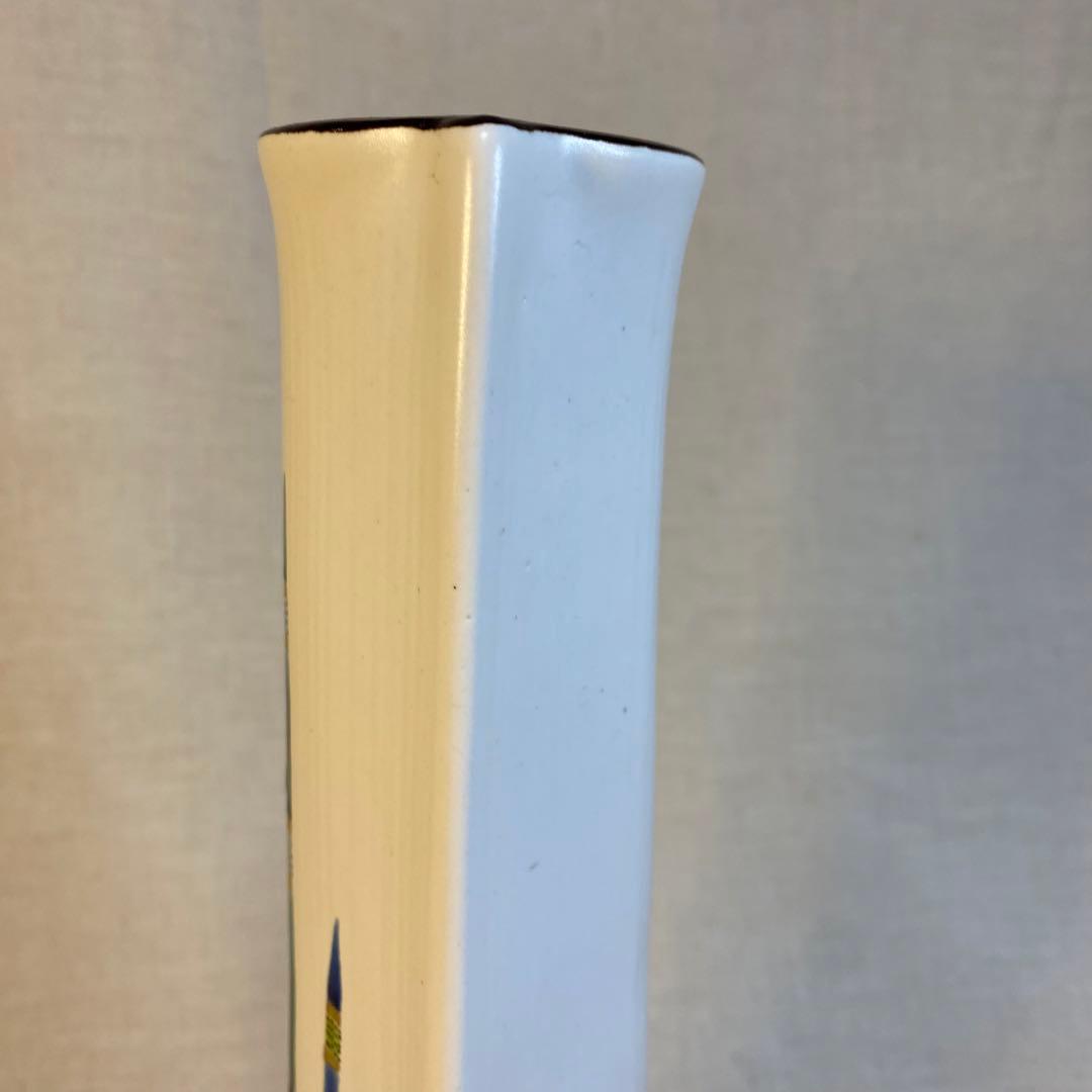 九谷焼　花器　花挿　花瓶　九谷庄三洞　武腰昭一郎　白③