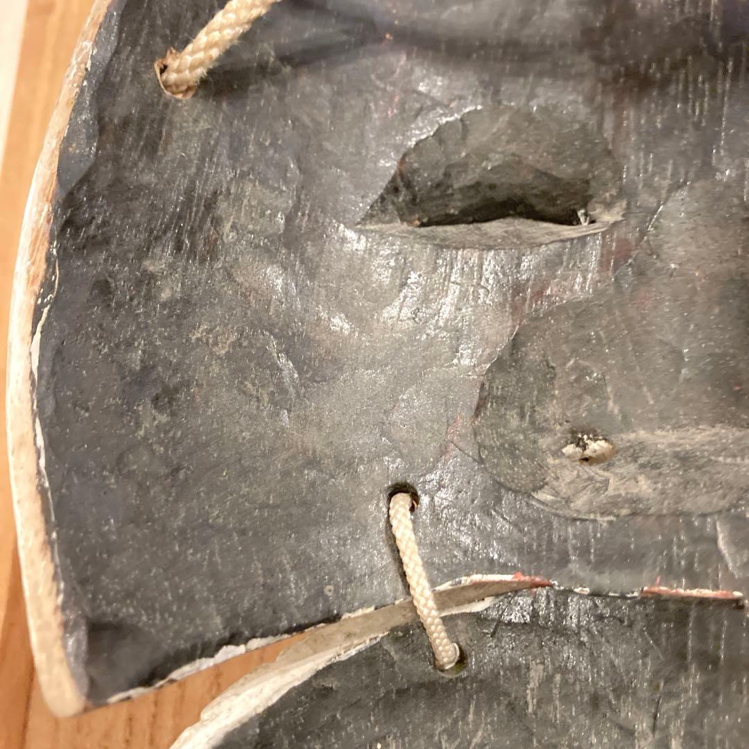 能面 能楽 雅楽 木彫 翁面 板付き 骨董 レトロ アンティーク - メルカリ