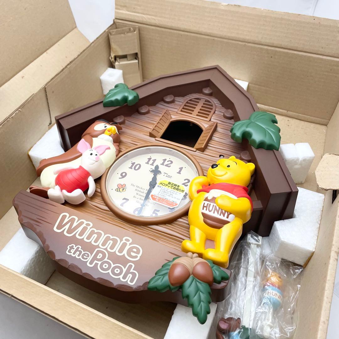 【未使用】プーさん 振り子時計 SEIKO FW713B ディズニータイム