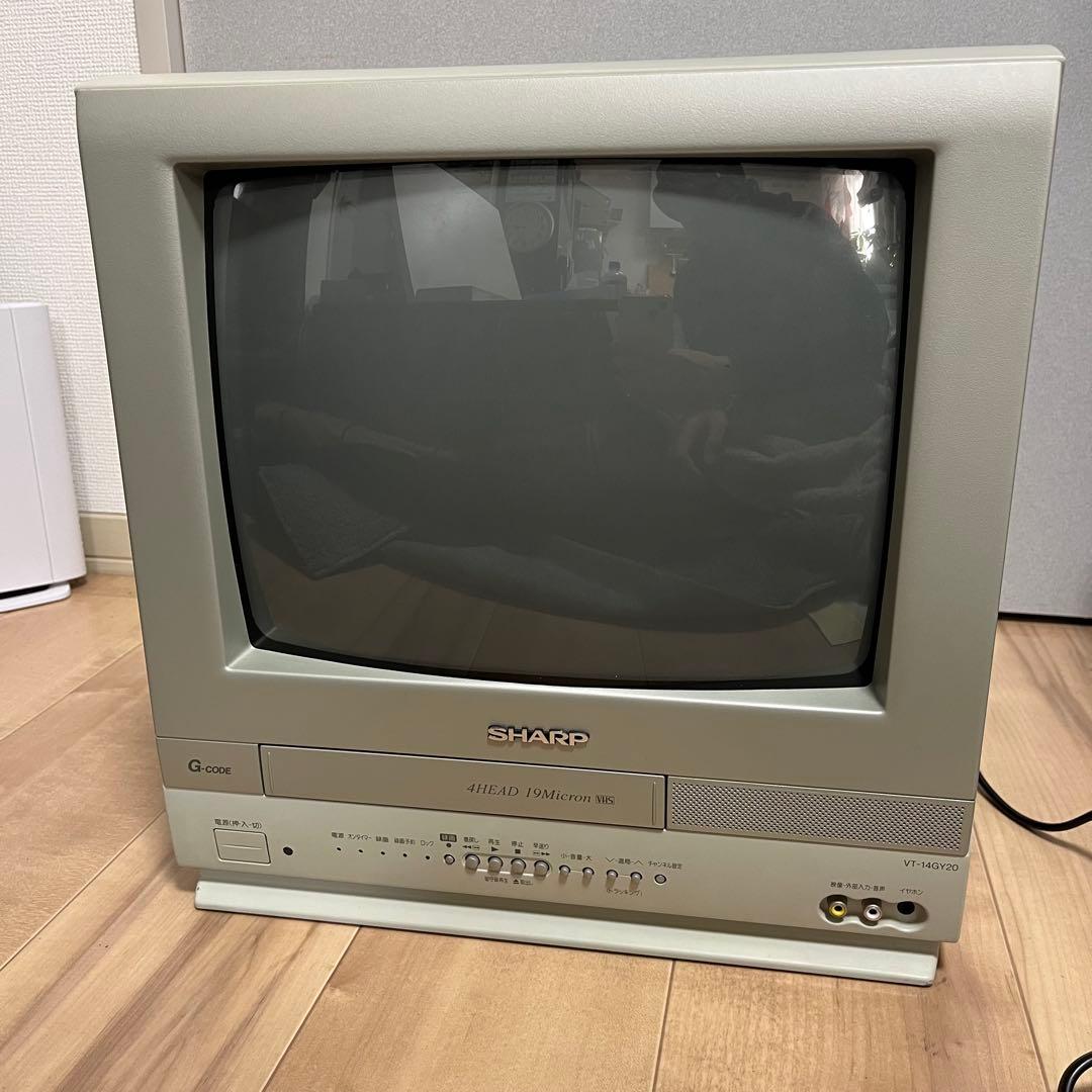 SHARP VT-14GY20 ブラウン管テレビ VHS ビデオ内蔵型テレビ - WWW