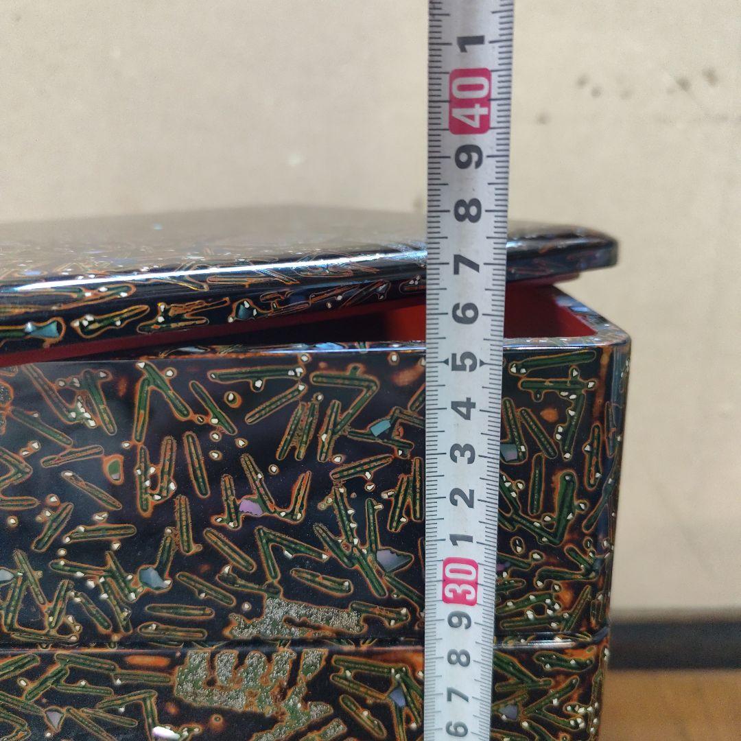 古代若狭塗 重箱5段蓋2枚台付き