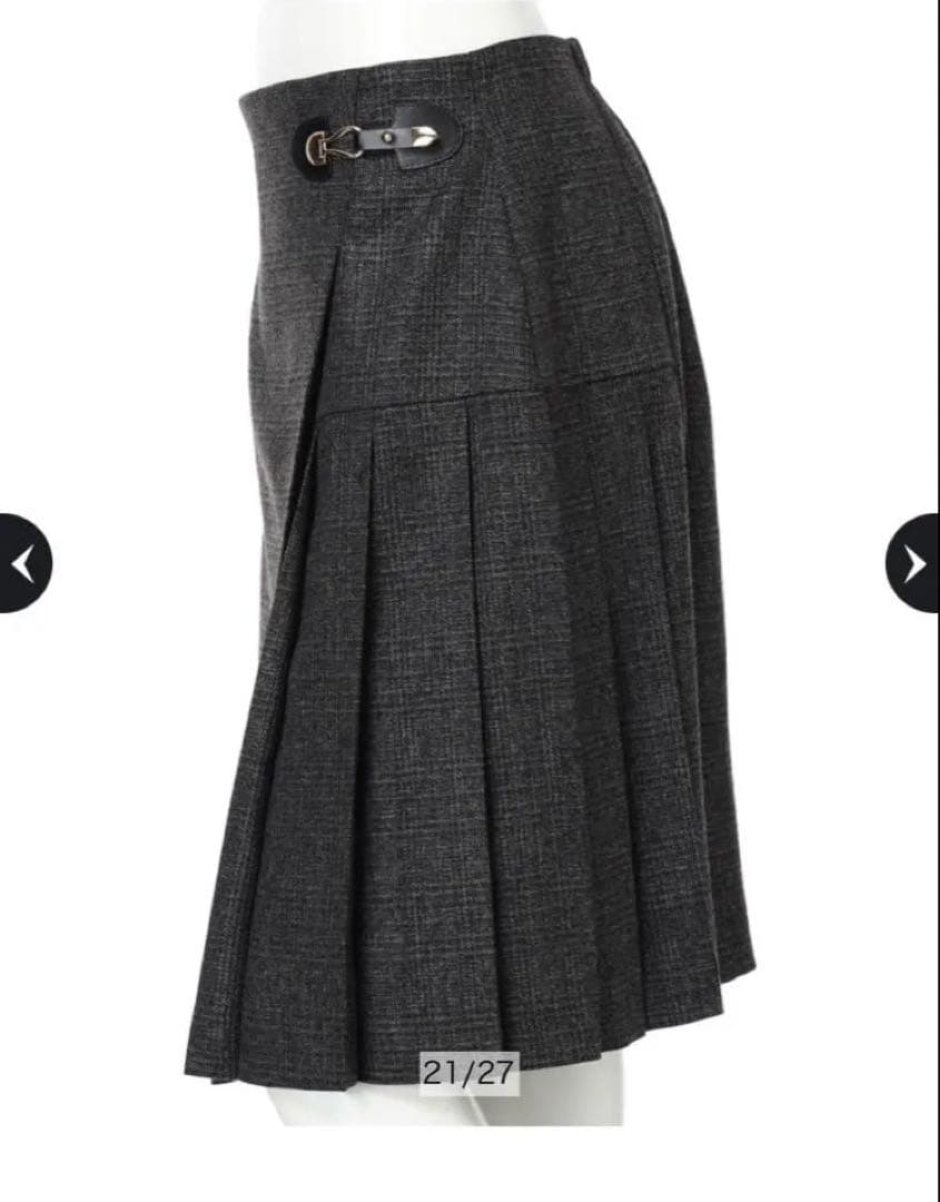 JUSGLITTYサイドプリーツミニスカート 黒　S