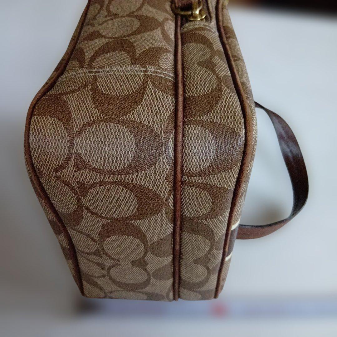 Coach ストライプデザイン ショルダーバッグ