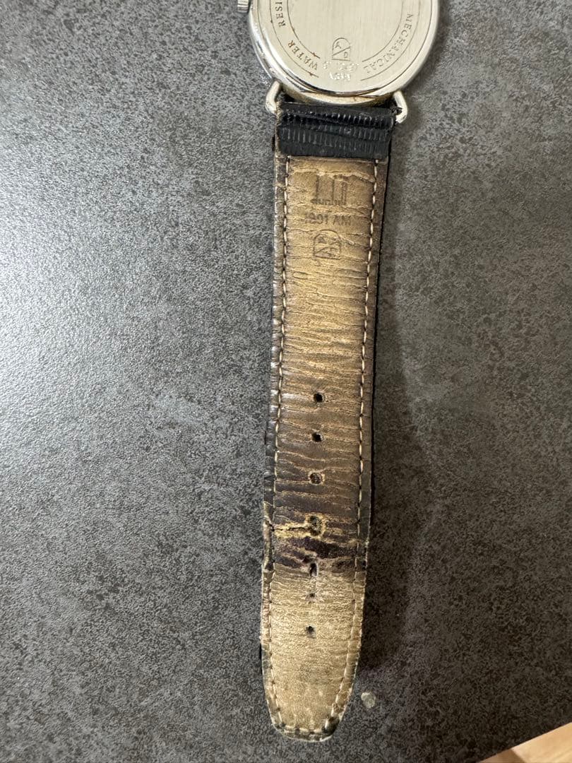 ダンヒル センテナリー スモールセコンド 手巻き SS/レザー腕時計　動作確認済