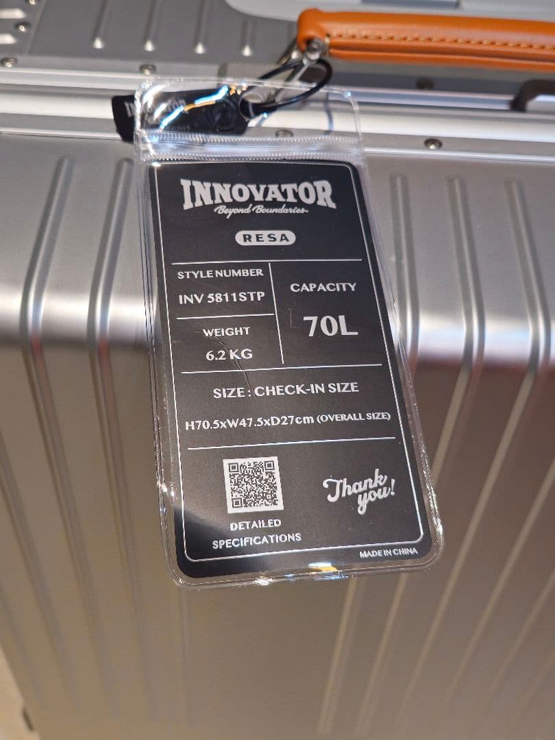 オンライン完売中】【新品未使用】INNOVATOR RESA キャリーシルバー