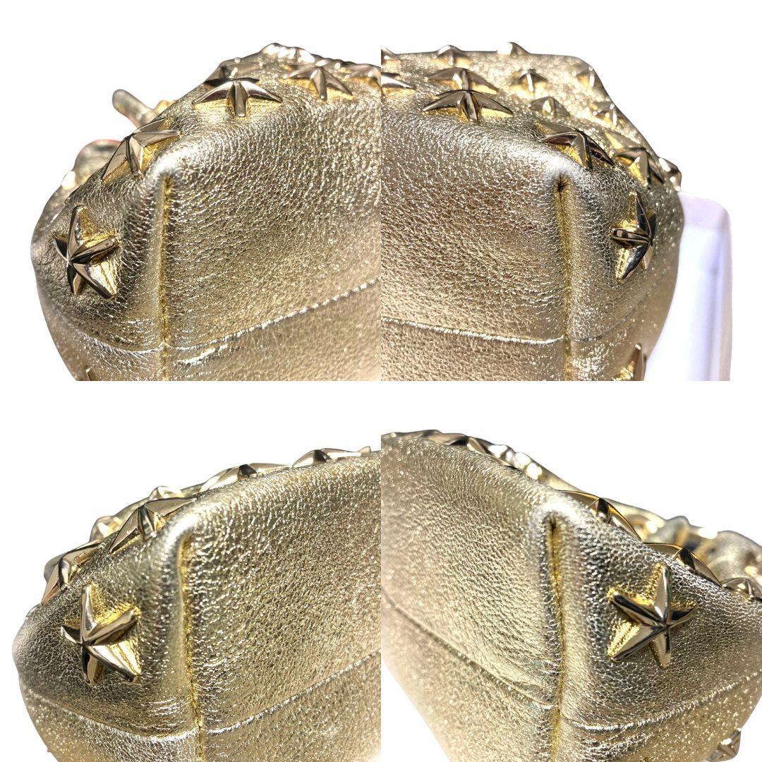 正規品 美品 ジミーチュウ バッグ ゴールド マイクロ ボンボン パーティー