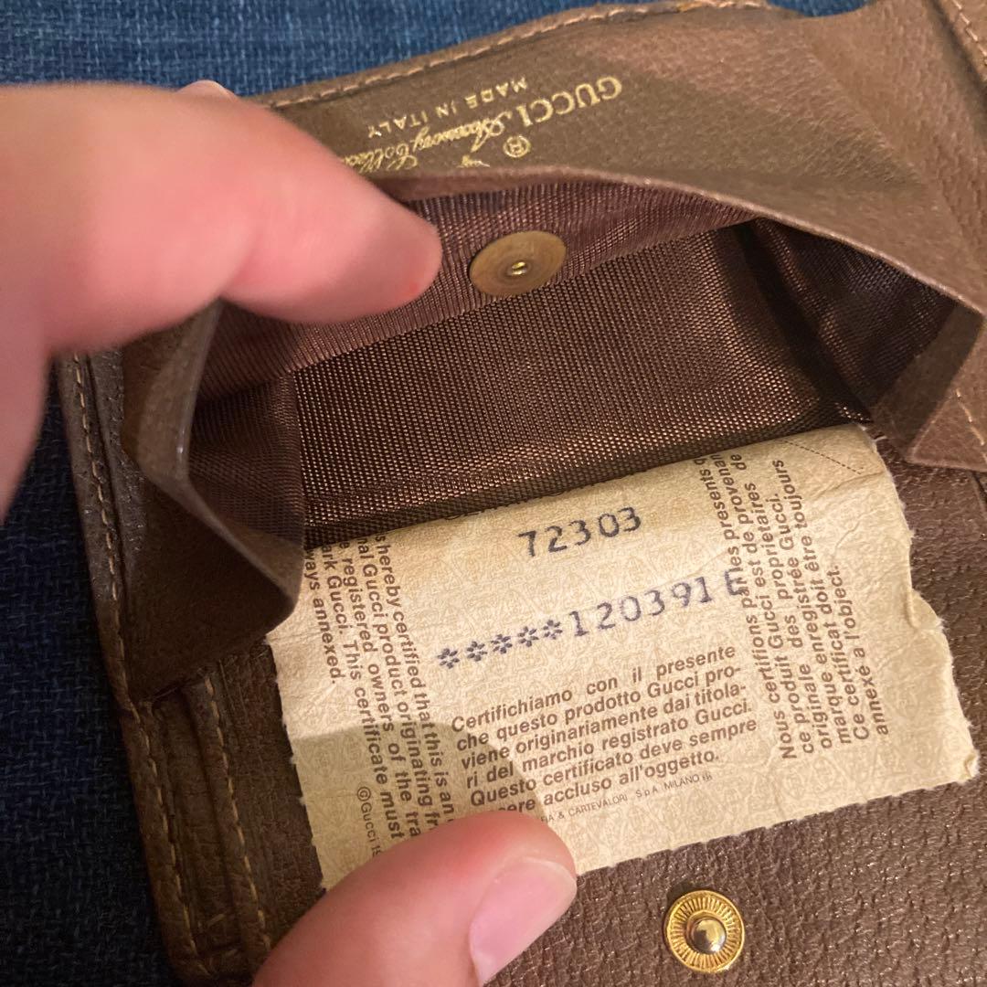 80s GUCCI グッチ　 small wallet 折りたたみ財布