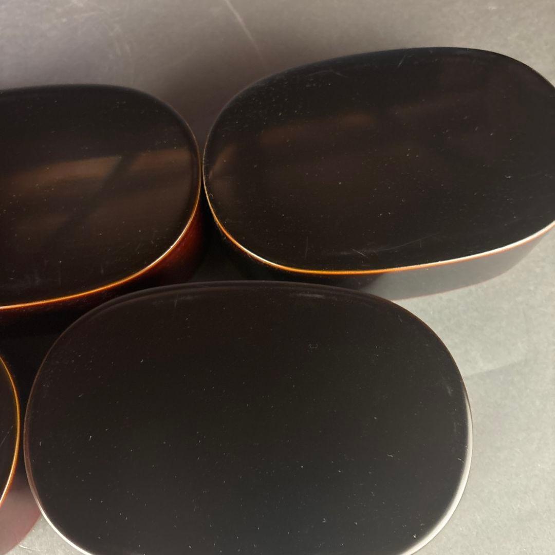 輪島塗　小判弁当箱　5点