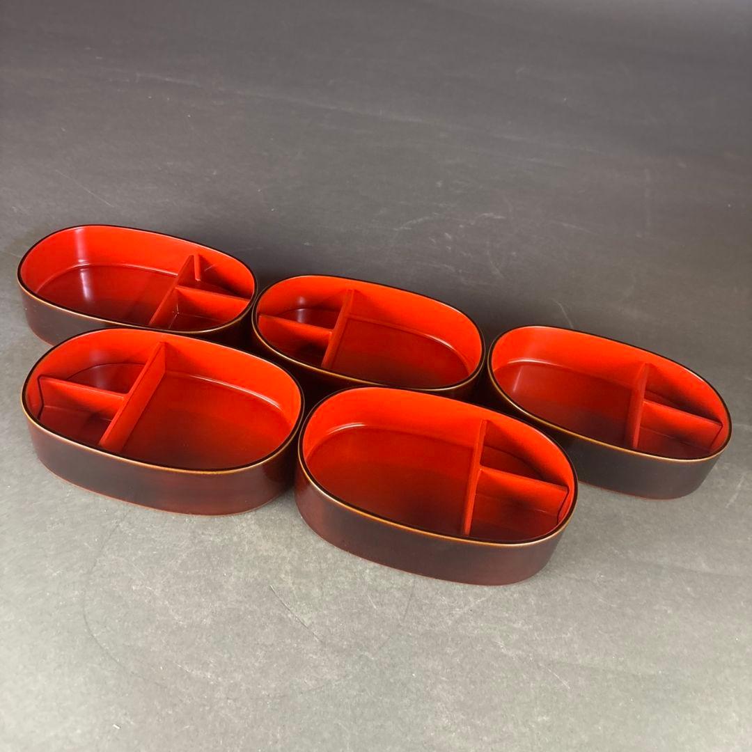 輪島塗 小判弁当箱 5点