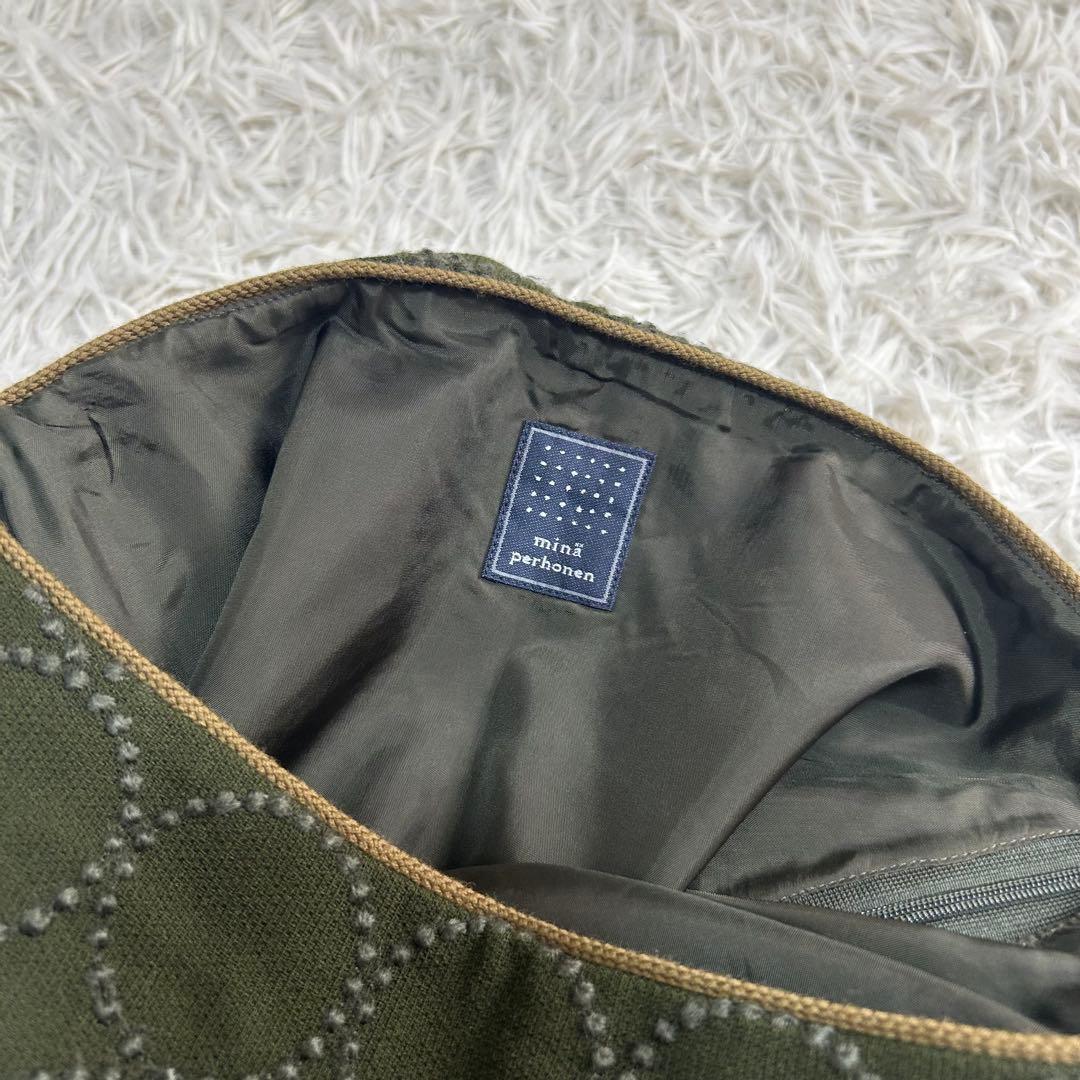 美品✨ミナペルホネン タンバリン 刺繍 スカート 36 ウール ナイロン