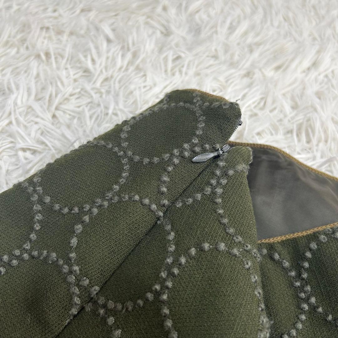 美品✨ミナペルホネン タンバリン 刺繍 スカート 36 ウール ナイロン