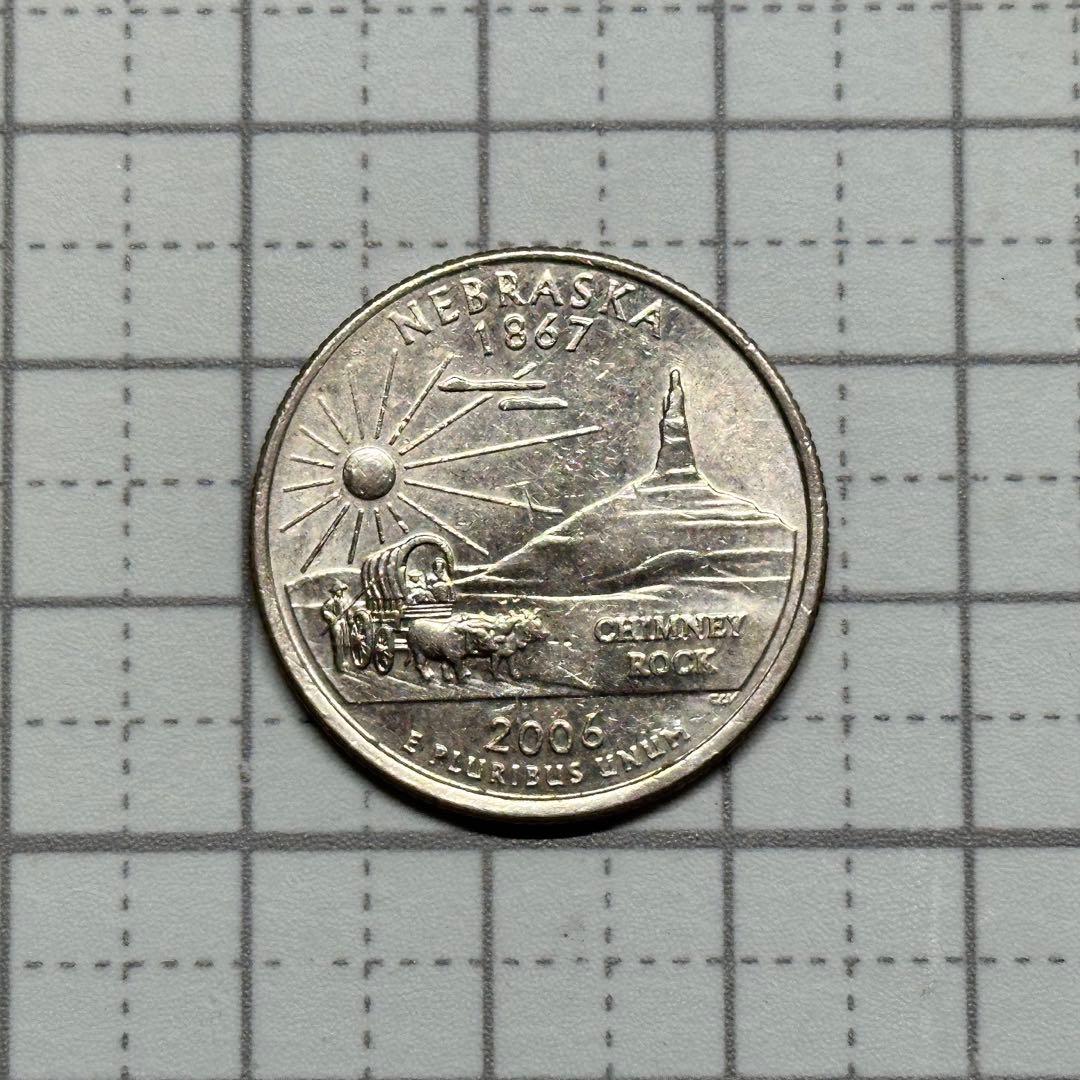 アメリカ 25セント 1867年 2006年 ネブラスカ 古銭 硬貨 貨幣 - メルカリ
