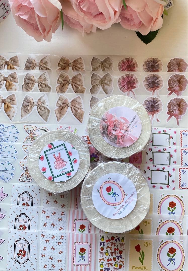 heim_design× ARomanticさま♡コラボロールシール♡3種類♡ - メルカリ