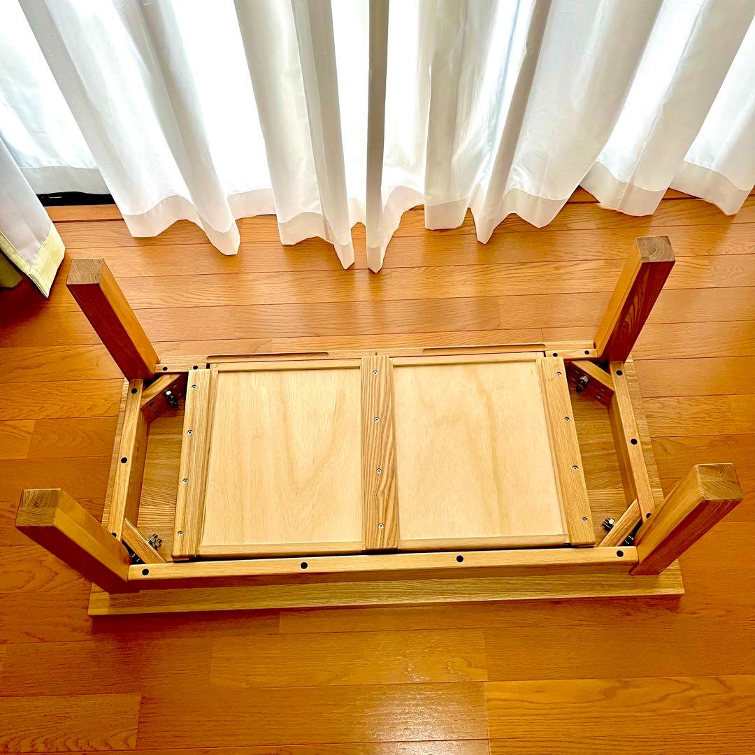 取り置き中（mie様）】無印良品 オーク ローテーブル 引き出し付き