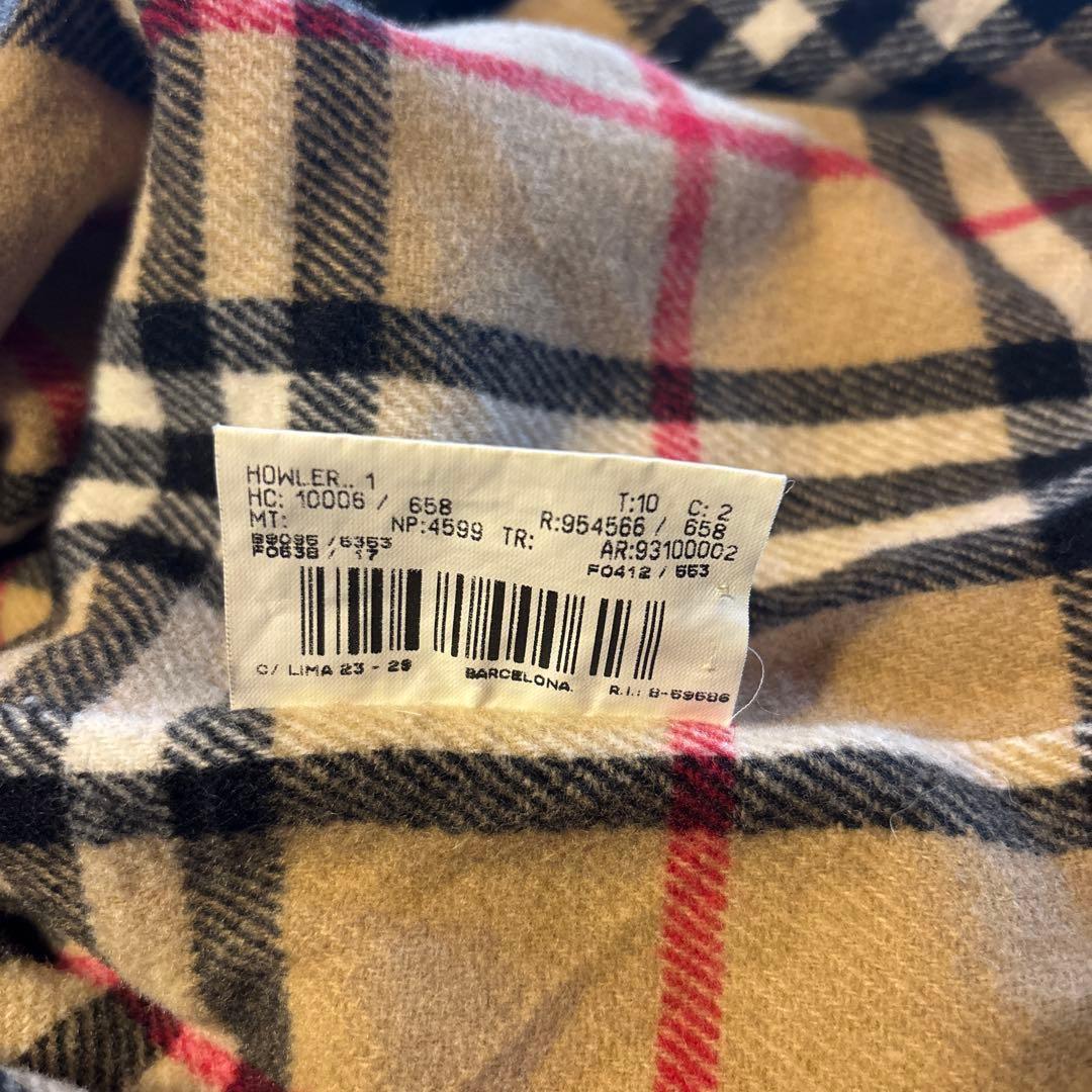 バーバリー〉ピーコート 子供服160㎝相当 モスグリーン ノバチェック