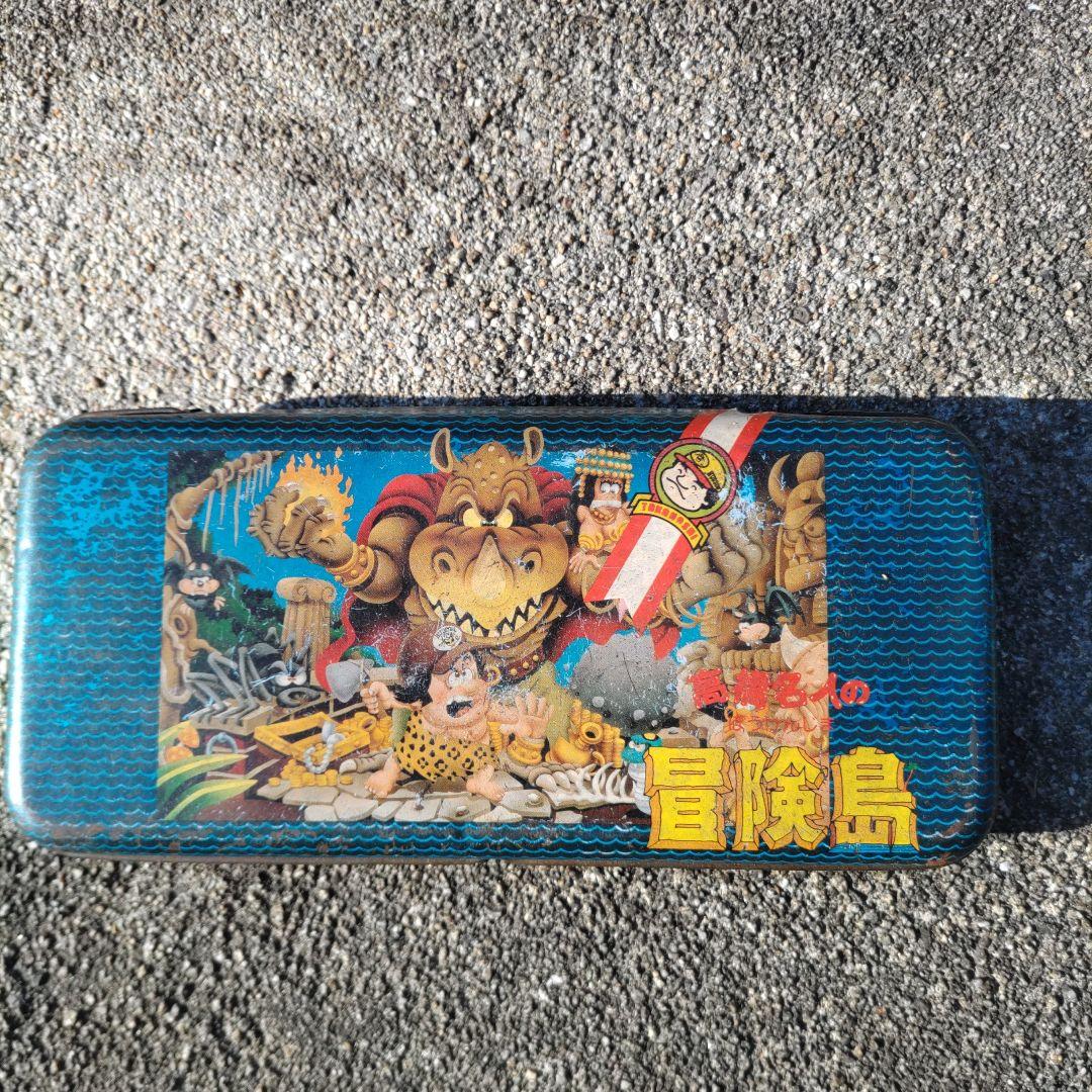 高橋名人の冒険島　筆箱　カンカン　レトロ　レア 高橋名人の冒険島 筆箱 カンカン レトロ レトロ 高橋名人の冒険島