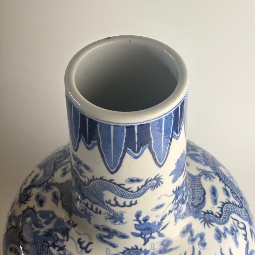 青花 龍紋 染付 壺 大花瓶 花瓶 中国