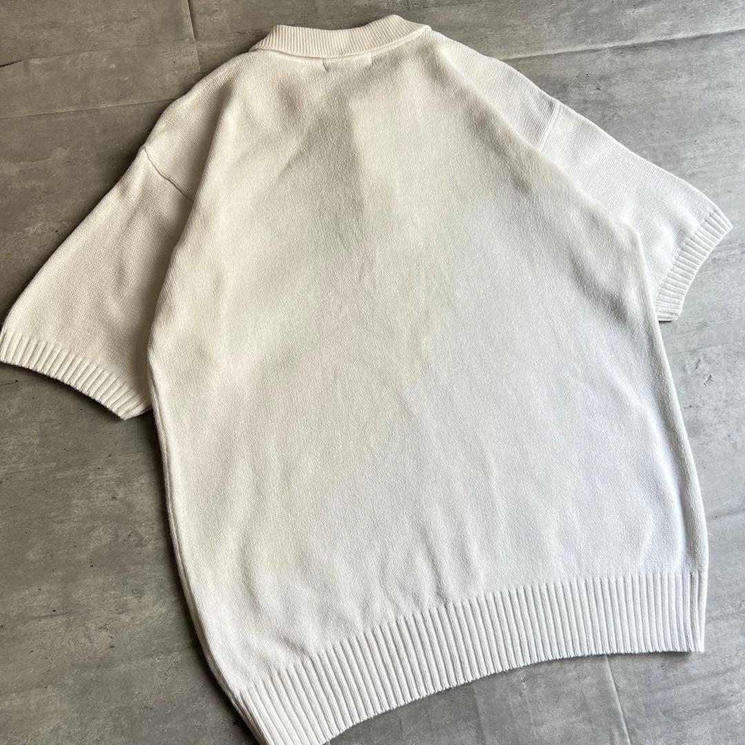 Ralph Lauren　ラルフローレン　サマーニット　ポロシャツ　刺繍ロゴ　M