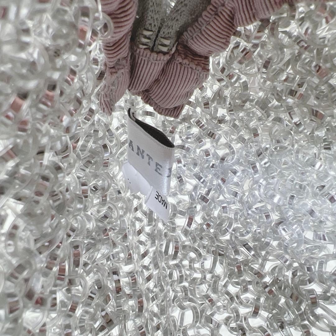 アンテプリマ ミニショルダーバッグ ポーチ シルバー チェーン 2WAY