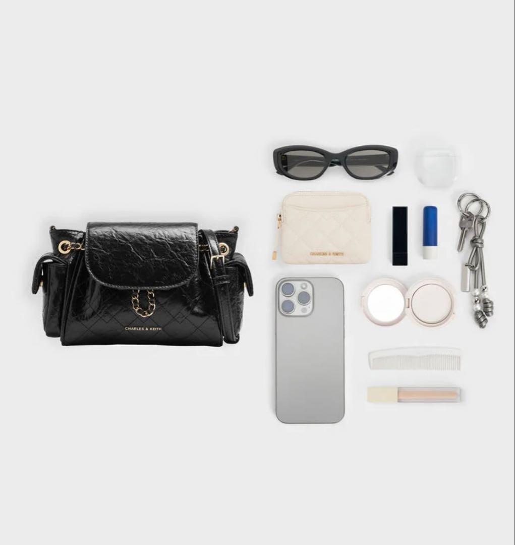 〈新品〉CHARLES&KEITH Duo 2wayフロントフラップバックパック