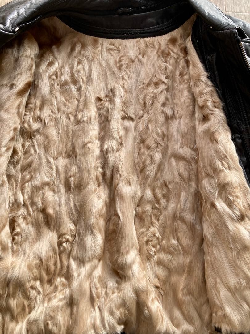 ジャンティーク レザー ボンバージャケット ヴィンテージ オーバーサイズ