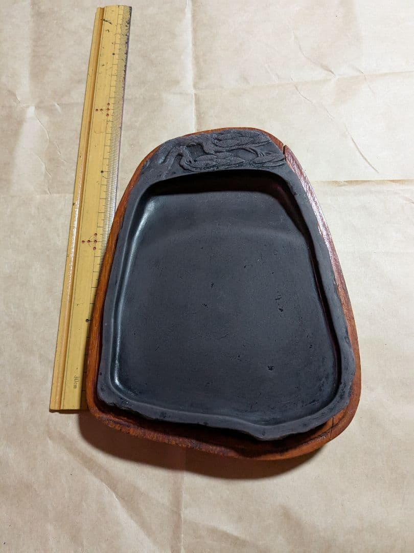 中国 硯石 木箱入り 美品！！ 中国硯石 端渓硯 木箱入り 中国硯 書道 木