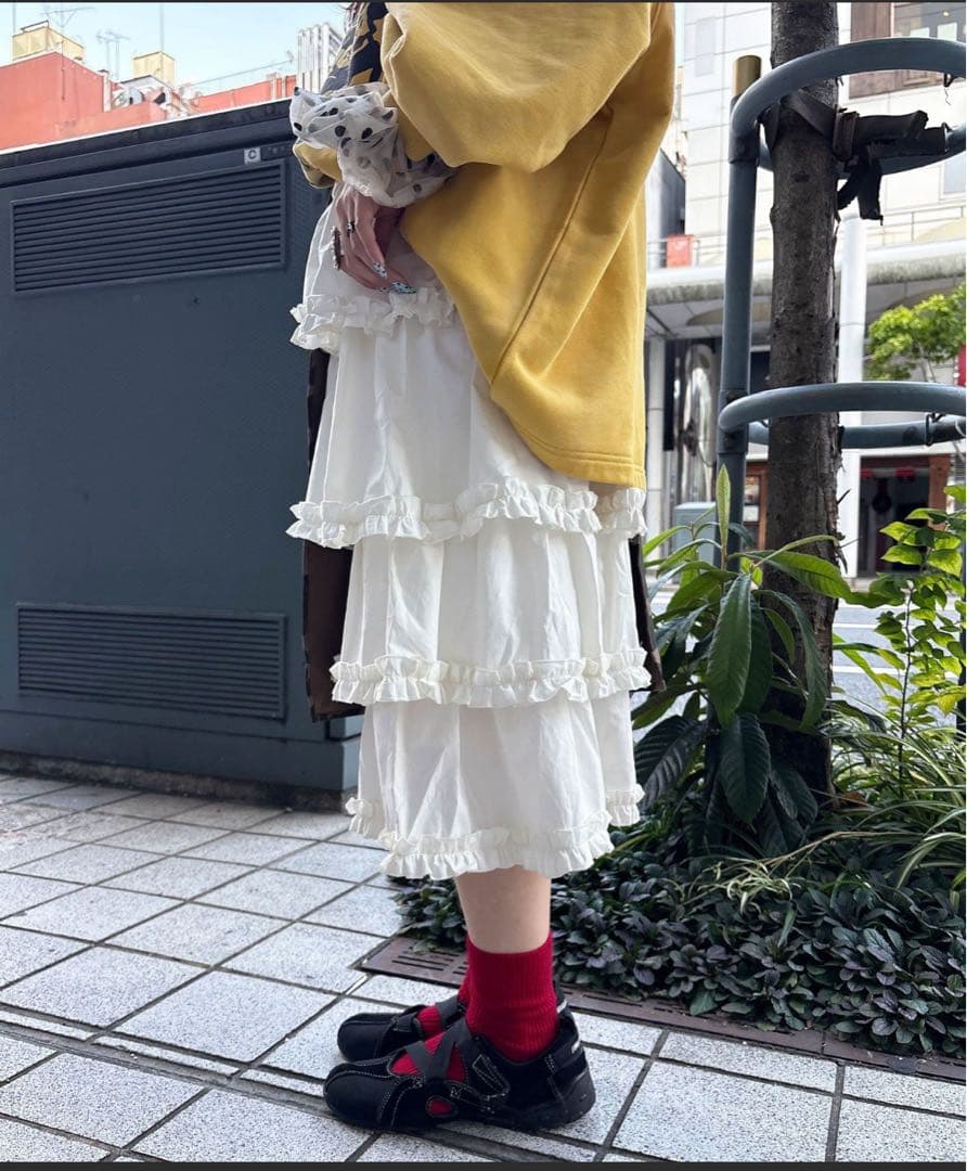 まるお(@_maruoo0___)企画 レース切替迷彩巻きスカート