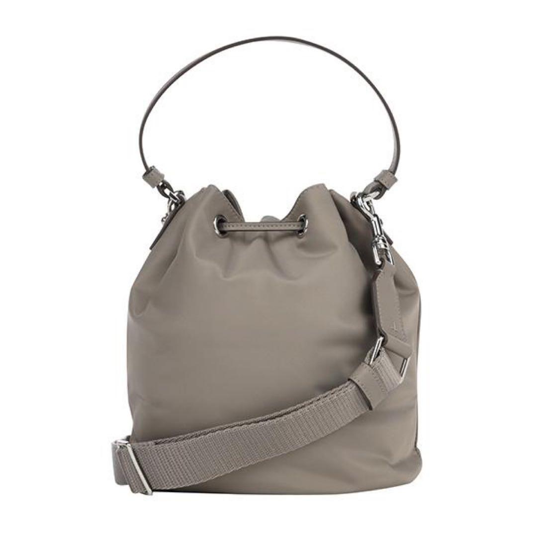 【未使用】トリーバーチ ナイロン巾着2WAYバッグ グレージュ