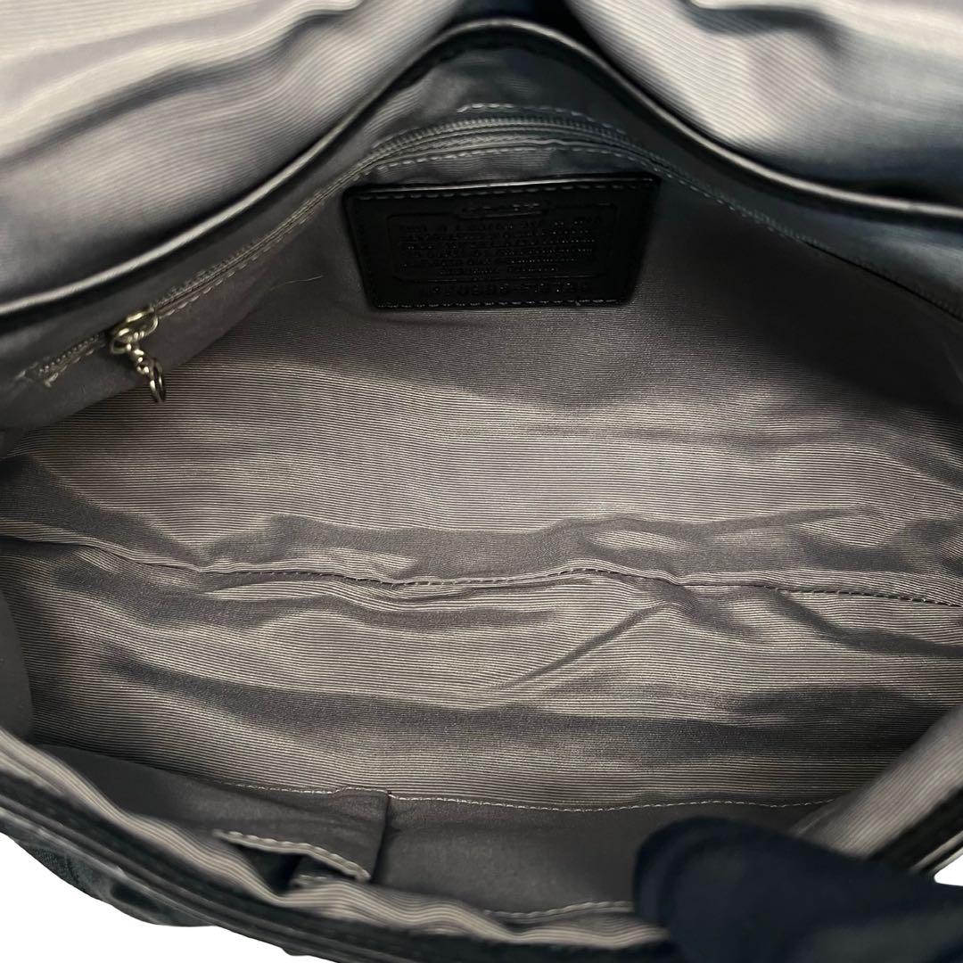 コーチ ワンショルダーバッグ シグネチャー キャンバス 2way 肩掛け 黒