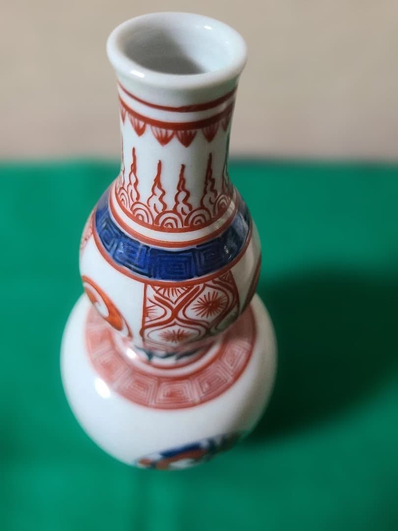 九谷焼造須田菁華 赤絵雲龍文瓢箪徳利